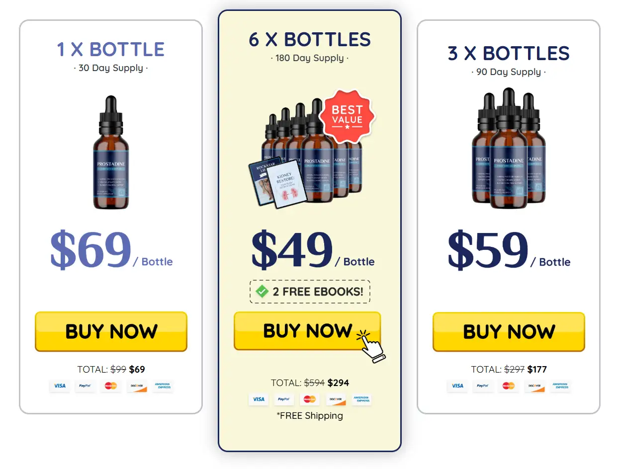 Prostadine supplement pricing options best value prostate health packages